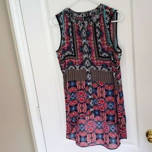 Multicolored high-low Nicole blouse, size M